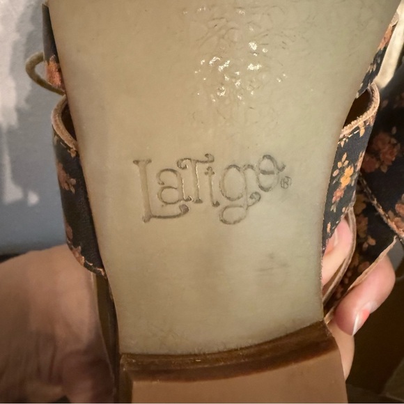 Latigo Floral Jingle Brown Lace-Up Leather Women's Shoes Size 8 - Picture 12 of 16